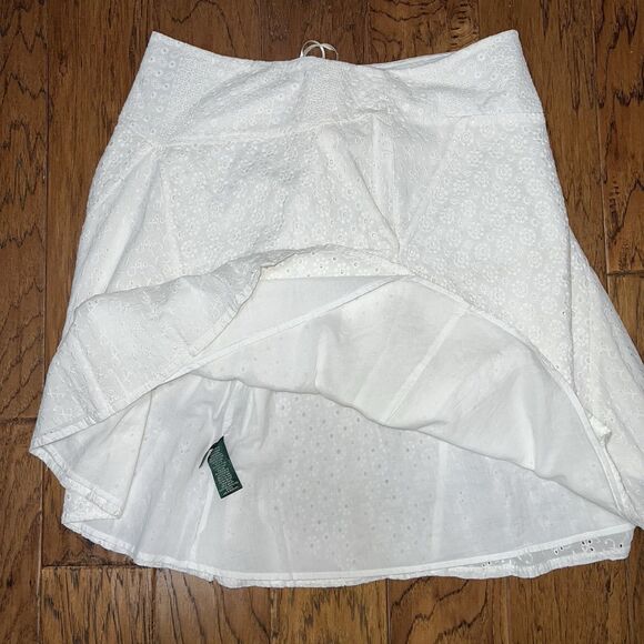 Ralph Lauren A Line Eyelet Womens Skirt White Size 16 NEW With Tags - Picture 3 of 8